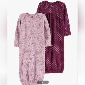 Carter's 3mo Purple sleeper gowns